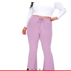 Plus Size Forever 21 Ribbed Flare Pants